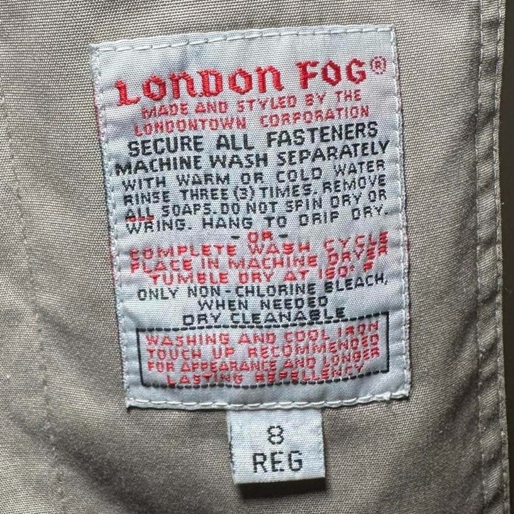 London Fog Classic Tan Trench Coat - Picture 7 of 8